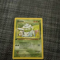 Bisasam Bulbasaur Pokemon TCG German Base Set 44/102 Card Lightly Played LP - Image 2