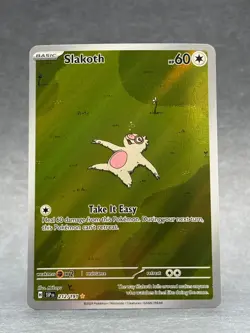 Pokemon - 212/191 Slakoth SV08 Surging Sparks Illustration Rare Holo NM TCG - Image 1