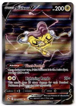Raikou V GG41/GG70 Holo V Rare Crown Zenith Galarian Gallery Pokemon Holo NM - Image 1