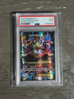 M Alakazam EX 118/124 PSA 9 Full Art 2016 Pokemon XY Fates Collide FAST SHIP Mnt - Image 1