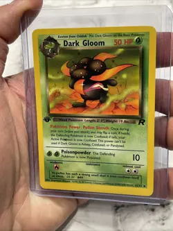 Pokemon Dark Gloom 36/82 Team Rocket Pokemon LP+ Vintage 1st Edition Uncommon - Image 1
