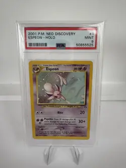 Pokemon PSA 9 Neo Discovery Espeon Holo - Image 1