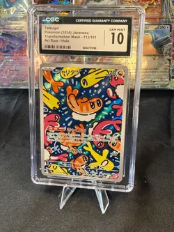 CGC Gem Mint 10 Tatsugiri Art Rare 112/101 Pokemon Japanese Mask of Change sv6 - Image 1