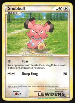 Snubbull - 82/123 - Common - HeartGold SoulSilver - Pokemon Card - Image 1