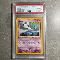 Pokemon TCG 1st Edition Neo Revelation Lugia Card 20/64 Regular Rare PSA 10 - Image 1