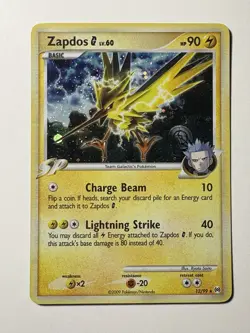 Pokemon Zapdos G Lv.60 Holo Card 12/99 Team Galactic's Pokemon LP/NM - Image 2