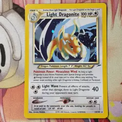 Pokemon Light Dragonite Neo Destiny Holo Rare 14/105 Holo Card - Image 2