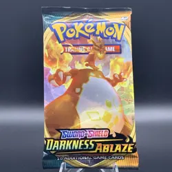 2020 Pokemon Sword and Shield Darkness Ablaze Booster Pack 10 Cards SEALED! - Image 1