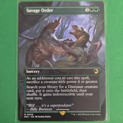 Wizards of the Coast Savage Order Borderless Sorcery Jurassic World Rare #006 - Image 1