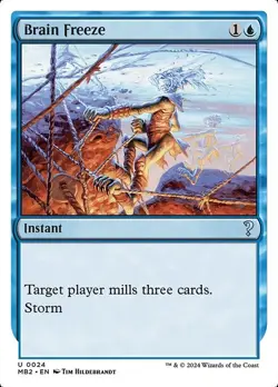 Brain Freeze 1x MtG Mystery Booster 2 White Border MB2 SP/NM - Image 1