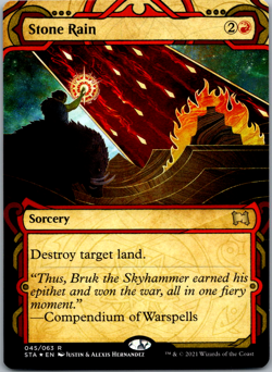 Stone Rain (Foil Etched) Strixhaven: Mystical Archives NM Foil - Image 1