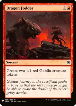 X 1 Dragon Fodder NM The List GNT 039 MTG Magic The Gathering - Image 1
