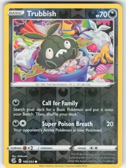 Pokemon TCG Reverse Holo Fusion Strike Trubbish #168/264 - Image 1
