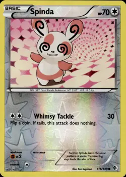 Pokemon TCG Reverse Holo Spinda Boundaries Crossed 115/149 - Image 1