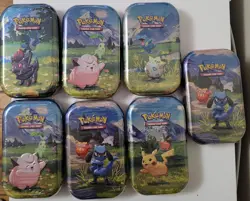 LOT of (7) Pokemon Ascended Heroes Mini Tins *1 Complete Full Art Tin Set +extra - Image 1