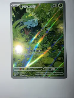 Bulbasaur 166/165 IR Full Art Holo Scarlet & Violet Pokemon 151 NM - Image 1