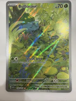 Bulbasaur 166/165 IR Full Art Holo Scarlet & Violet Pokemon 151 NM - Image 3