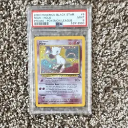 Pokemon Mew 09/53 Wotc Promo League Holo PSA 9 Black Star English - Image 1
