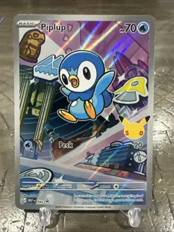 Pokemon TCG Piplup 042 Me: Mega Evolution Promo Holo Illustration Rare - Image 1