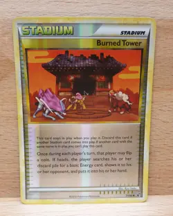 Burned Tower 71/90 Pokemon Stadium HGSS Undaunted Reverse Holo LP - Image 1