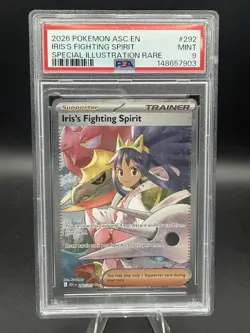 Pokemon TCG 2026 Trainer Iris’s Fighting Spirit Ascended Heroes Mint PSA 9 - Image 1