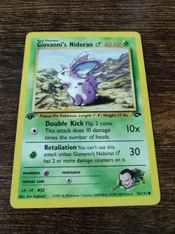 Pokemon Gym Challenge 1st Edition Giovanni's Nidoran 76/132 - Image 1