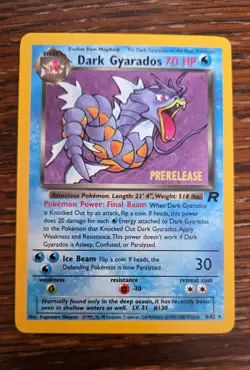 Dark Gyarados Prerelease 08/82 WOTC Promo Team Rocket 2000 Pokemon TCG - Image 2