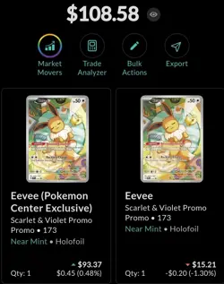 SEALED Pokemon Center Stamped Eevee 173 - Includes Both Cards & Dividers. ☆READ☆ - Image 5