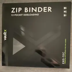 Vault X EXO-TEC Zip Binder 12-Pocket Sideloading Black 480 Card Padded PVC-Free - Image 1