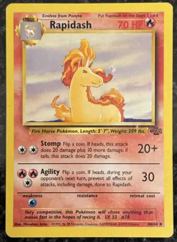 Rapidash 44/64 Jungle 1999 Regular HP Vintage Pokemon Card - Image 1