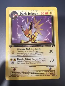 Dark Jolteon 38/82 1st Edition Team Rocket Regular Pokemon TCG MP - Image 1