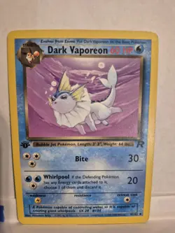 Team Rocket #45/82 Dark Vaporeon 1st Pokemon - Image 1