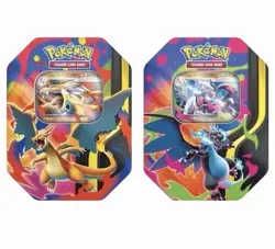 Pokemon TCG Mega Charizard Tin Set of 2 Sealed English - Image 1