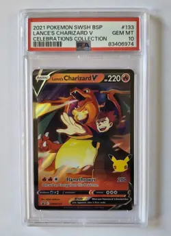2021 Lance's Charizard V Pokemon Celebrations Black Star Promo PSA 10 - Image 1