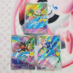 Rowlett 043 + Litten 044 + Popplio 045 - First Partner Pokemon Cards #L299 - Image 1