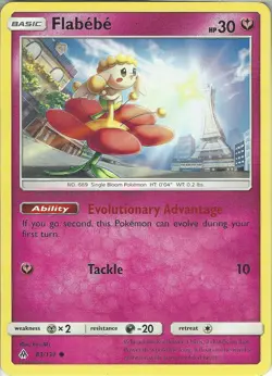 POKEMON CARD FLABEBE 83/131 NO 669 SINGLE BLOOM POKEMON TCG CCG - Image 1