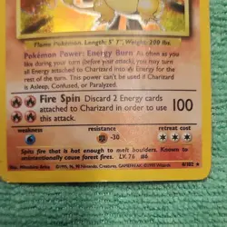 Wizards of the Coast Charizard Base Set Holo Rare 4/102 Pokemon Card 1999 - Image 3