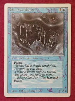 Magic The Gathering REVISED PHANTOM MONSTER blue card MTG - Image 1