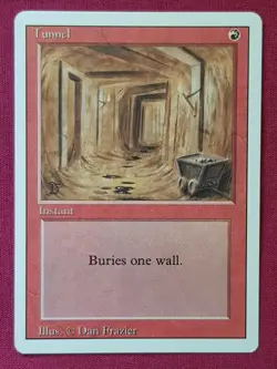 Magic The Gathering REVISED TUNNEL red card MTG - Image 1
