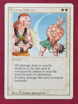 Magic The Gathering REVISED EDITION REVERSE POLARITY white card MTG - Image 1