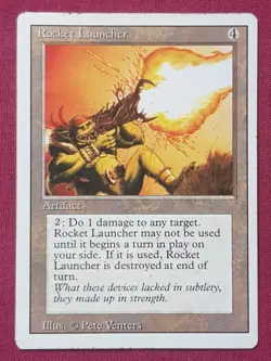 Magic The Gathering REVISED EDITION ROCKET LAUNCHER artifact card MTG - Image 1