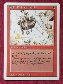 Magic The Gathering REVISED EDITION GOBLIN BALLOON BRIGADE red card MTG - Image 1