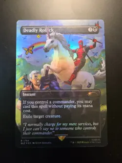 MTG Deadly Rollick 1754 Foil Secret Lair Drop, Deadpool Nm - Image 1