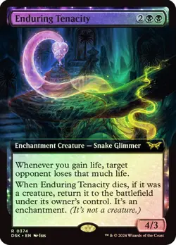 MTG ENDURING TENACITY EXTENDED ART FOIL Duskmourn: House of Horror NM Near Mint - Image 1