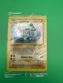 1999 Pokemon Base Set 1ST EDITION MACHAMP 8/102 Holo - FACTORY SEALED WOTC - Image 2