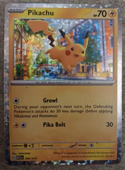 Pokemon McDonald's 2023 Pikachu 006/015 Promo Holo Basic New Just Opened - Image 1