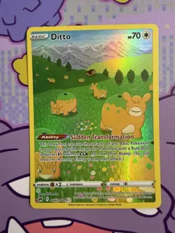 Pokemon TCG Ditto GG22/GG70 Crown Zenith Galarian Gallery Ultra Rare Holo - Image 1