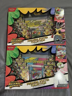 Lot of 2 Pokemon Prem. Poster Collection Mega Lucario/Gardevoir Ascended Heroes - Image 1