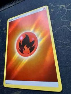 Pokemon TCG Fire Energy Sun & Moon Reverse Holo Common - Image 2