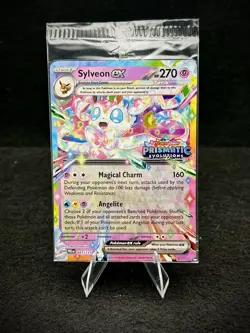 Pokemon Sylveon EX 041/131 Prismatic Evolutions Promo Stamp Holo Sealed (2025) - Image 1